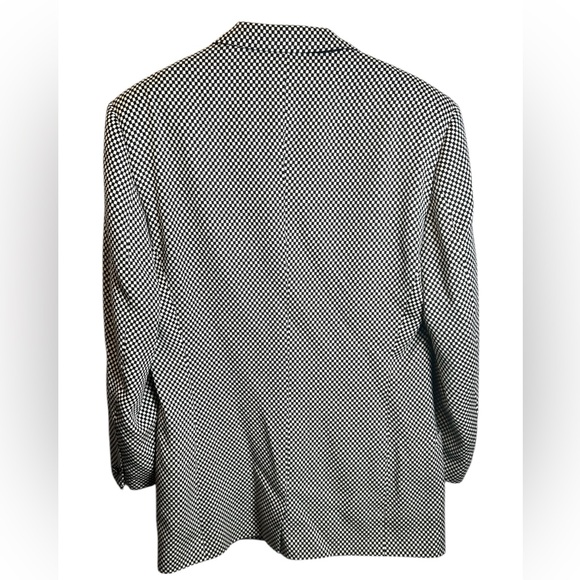 Vintage 90s Gianni Versace Black White Geometric Designer Men’s Blazer Size 40L - Picture 6 of 6